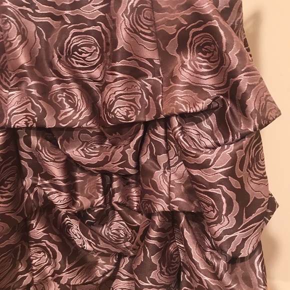 Strapless brown and pink dress - Picture 2 of 4